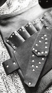 Étui pour ciseaux de barbier en cuir véritable fait main, pochette pour ciseaux de coiffeur avec ceinture de taille et bandoulière amovibles LBSH-0002 - Product Image 2
