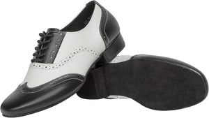 Chaussures de danse latine Baifa Danzo pour hommes, salsa, tango, semelle en cuir PU, tige synthétique de 1 pouce, colorées - Product Image 5