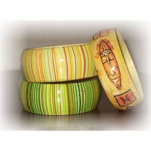 Brazaletes Étnicos Elegantes Hechos a Mano para Mujer, Joyería Tradicional, Accesorios de Bambú y Madera - Product Image 1