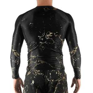 Professional <b>Men's</b> Long Sleeve <b>Compression</b> Rashguard MMA BJJ Jiu Jitsu <b>Shirt</b> Quick Dry Fitness Gym Wear UV Sun Protection Swim - Product Image 2