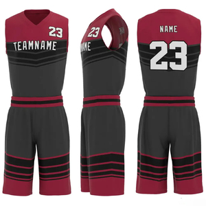 High Quality Custom Basketball Uniforms 3D Design with Team Name & Number Breathable Plus Size for Adult & Youth Wholesale Sizes - Product Image 2