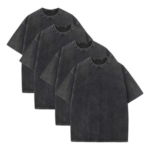 Camisetas Vintage Personalizadas al por Mayor, Lisas, 230 GSM, con Lavado Ácido, Camisetas Extra Grandes, Camisetas de Algodón Grueso con Lavado Ácido para Hombre - Product Image 3