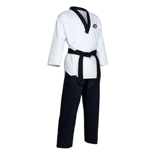 Conjuntos de Uniformes de Taekwondo Profesionales Unisex, Personalizables, Cintura Alta, Colores Sólidos, Poliéster/Algodón, Duraderos, Transpirables, para Artes Marciales - Product Image 1