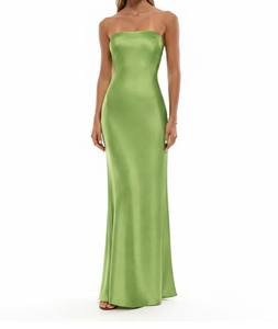 Robe de soirée 2026 pour femme, en satin tissé de haute qualité, sans bretelles, sexy, longueur ras du sol, dos nu, fermeture éclair latérale, motif uni, 100% satin - Product Image 5