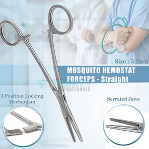 Accessoire médical professionnel : Pince hémostatique Mosquito droite, instrument pour procédures hospitalières - Product Image 3