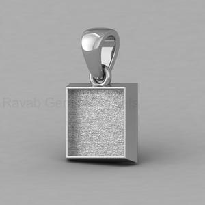 High Quality <b>Solid</b> 925 <b>Silver</b> 14K Gold 10mm Square Blank Bezel Cup Charm Pendant Cabochon Setting for DIY Keepsake Resin Jewelry - Product Image 5