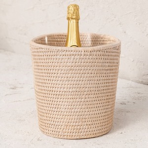 Bac à boissons en rotin pour fêtes à domicile, panier isotherme de bonne qualité, seau à glace, refroidisseur de bouteilles - Product Image 1