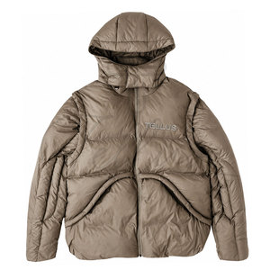 Chaquetas Acolchadas para Hombre al por Mayor, Chaquetas de Invierno para Exteriores con Logotipo Personalizado, Cuello Transpirable, Chaquetas Acolchadas con Capucha - Product Image 2