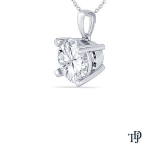 Colgante de oro de 10K con diamante solitario redondo de cuatro puntas (natural), piedras de corte brillante, elegante colgante colgante, mayorista, minorista, OEM - Product Image 4