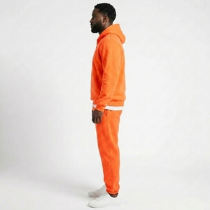 Men 2 Piece <b>Tracksuit</b> Set Quarter Zip Hoodie Jogger Pants Fleece Casual Loose Fit Custom OEM Wholesale Manufacturer - Product Image 3