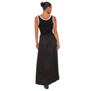 Vestido largo de mujer con manga corta, estilo línea A, para la playa - Product Image 2