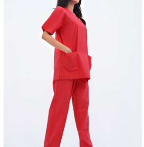 <b>Nurse</b> <b>Scrub</b> Comfortable Anti-Wrinkle Durable Polyester/Cotton Woven Fabric Breathable High Quality Hospital Use Customizable - Product Image 5
