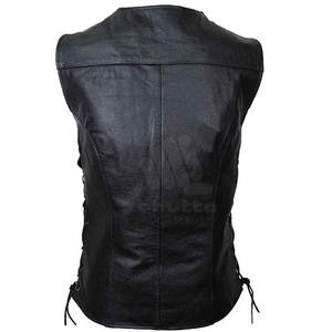 Chaleco de Mujer de Cuero Genuino de Alta Calidad con Cierre de Cremallera, Transpirable y Resistente al Viento - Precio Razonable - Product Image 2