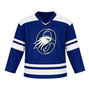 Blue White Ice Hockey Set Sublimation Jersey and Shorts <b>Athletic</b> Sports Uniform Team Match Wear Training Apparel for Hockey - Product Image 3
