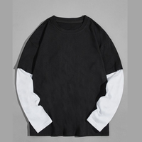 Nouvel Arrivage T-shirt Homme Col Rond Manches Courtes Oversize en Molleton Épais Délavé à l'Acide Imprimé Numérique Uni Streetwear 230g