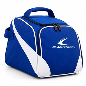 Bolsa de almuerzo deportiva de nailon azul Blackthorn, mochila nevera impermeable con cremallera - Product Image 1