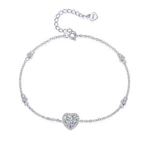 Bracelet solitaire en or jaune 14 carats, style chaîne à maillons avec diamant de laboratoire, bijoux fins, vente en gros, bijoux pour femme, cadeau d'anniversaire - Product Image 1