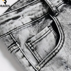 Mid Waist Denim <b>Shorts</b> Light Wash Straight Leg 100 Cotton <b>Woven</b> Casual Summer Style Button Closure Denim <b>Shorts</b> - Product Image 3