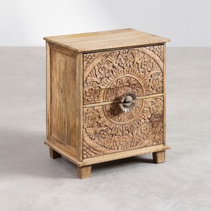 Mesita de noche Vandana Nova Arista con cajones en madera de mango Wiluna - Product Image 3