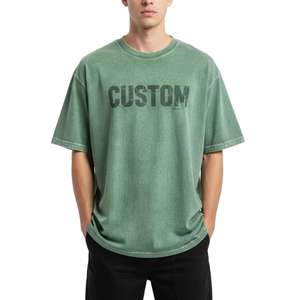 Camiseta de Jersey 100% Algodón para Hombre, Talla Grande, Transpirable, Cómoda, de Secado Rápido, Estilo Urbano, Logotipo Personalizado 3D, Venta al Por Mayor - Product Image 1