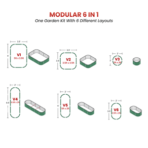 Jardinera Modular Ovalada de Metal Elevada, Jardinera Grande de Acero Galvanizado para Vegetales y Flores, para Jardín Exterior y Patio Trasero GB030 - Product Image 3