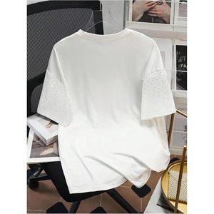 เสื้อยืดผู้ชายพรีเมียมลายกราฟิกประดับคริสตัล สตรีทแวร์ผ้าคอตตอนหนานุ่ม แฟชั่นทีเชิ้ตจากผู้ผลิต - Product Image 6
