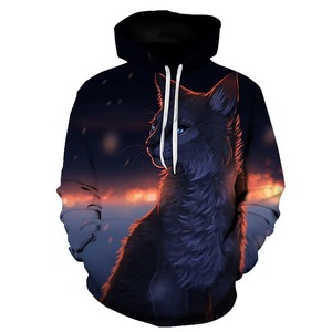 Sudadera con Capucha para Hombre, Diseño de Gato de Cheshire, 100% Algodón, Corte Holgado, Estilo Casual Otoñal, Antiarrugas, Estampado Puff - Product Image 5