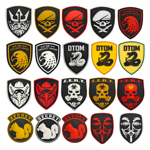 Custom Design Eco-friendly Rubber PVC Logo Patches <b>Hook</b> & Loop Soft 3D Embossed for Garment Use Wholesale - Product Image 5