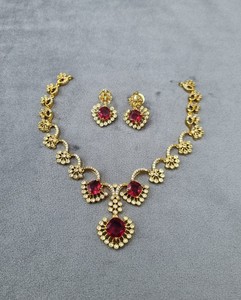 Elegant Cushion Cut Stone Statement Necklace <b>Set</b> Sparkling American Diamond Drop Earrings <b>Set</b> Indian Fashion <b>Jewellery</b> For Women - Product Image 6
