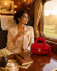 Best Selling Handmade Crochet T <b>Shirt</b> Yarn Shoulder Handbag with Soft Cotton Material for Casual Wear and Office Use for Sale - Product Image 3
