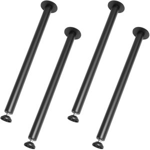 Set di 4 gambe per tavolo in acciaio regolabili stile rustico da 30 pollici, capacità di carico 1200 libbre, mobili per ufficio fai-da-te resistenti - Product Image 1