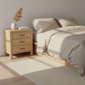 Mesa de Centro Moderna con 3 Cajones, MDF de Acacia, Chapa de Acacia, Marca KP, 1 Año de Garantía - Muebles de Salón, Mesa Auxiliar/Mesita de Noche - Product Image 3