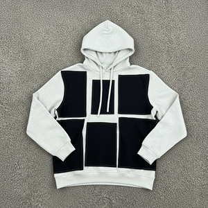 Hoodies surdimensionnés en coton épais 100 %, color block, pour homme, avec logo brodé personnalisé, respirants, collection hiver – Vente chaude - Product Image 5