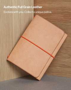 Étui pour carnet en cuir véritable de haute qualité, durable, anti-odeur, anti-poussière, rechargeable, couverture de journal, support d'écriture, pour le bureau et les affaires - Product Image 2