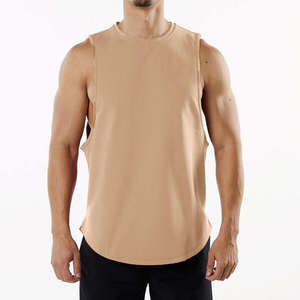 Camiseta sin mangas de algodón para hombre, con tirantes estrechos, para gimnasio, entrenamiento, correr, deporte, informal, para exteriores - Product Image 3