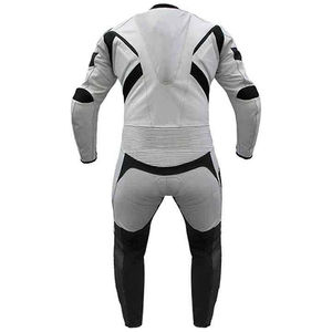 Traje de Motocicleta para Hombre al por Mayor, Diseño Personalizado, de Alta Calidad, en Cuero, Resistente al Viento y Protector, para Carreras de Motos - Product Image 6