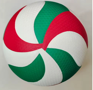 Ballon de volley-ball en PU, motif tourbillon rouge, vert et blanc, taille standard pour l'entraînement des adultes - Product Image 3