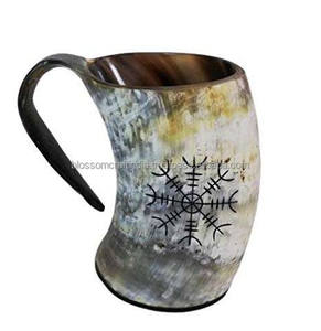 Horn <b>Mug</b> Traditional Handmade Natural Polished Durable Stylish Rustic Tableware for Dining Kitchen Use - Product Image 2