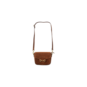 Sac à bandoulière en daim marron, sac à rabat, sacoche pour les trajets quotidiens - Product Image 1