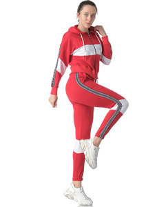 Logo personnalisé multicolore coupe couture manches longues fermeture éclair taille élastique pantalon de survêtement droit 100% nylon femmes survêtements respirants - Product Image 3