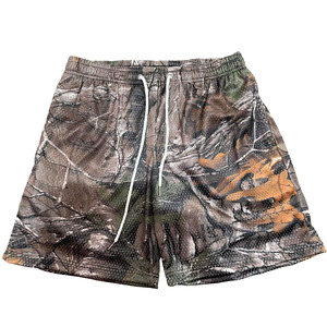 Shorts en mesh imprimés par sublimation, design OEM personnalisé, fabricant en gros, shorts de basket-ball pour hommes, 100% polyester - Product Image 5
