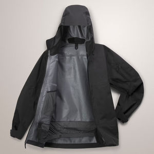 Veste d'extérieur personnalisable pour homme, coupe-vent imperméable et respirante, grande taille, avec fermeture éclair sur le devant, couleur unie - Product Image 6