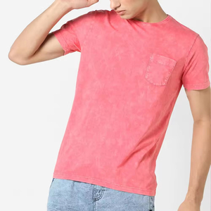 Top Sale Men Acid Wash Solid <b>Colour</b> T-<b>Shirt</b> Cotton Lightweight Comfortable Breathable Eco-Friendly Quick Dry Oversized Short - Product Image 3
