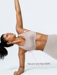 High Support Sports Bra Women Yoga Workout Soft Breathable Light <b>Pink</b> Fitness Top Gym Bra - Product Image 4