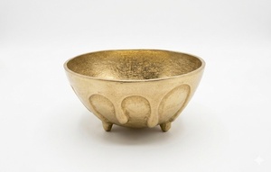 Plateau décoratif floral plaqué or, forme irrégulière, design traditionnel, pièce unique - Product Image 2