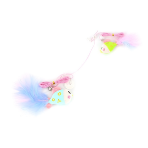 Jouet pour chat Yommy avec plume et clochette, corde de 2 m pour jeu interactif - Product Image 2