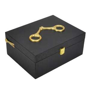 Home Accessories Decorative Leather Box Pure Leather Storage Jewelry Display Luxury Gift Boxes & <b>Bins</b> Silver Horse Bit Style - Product Image 5