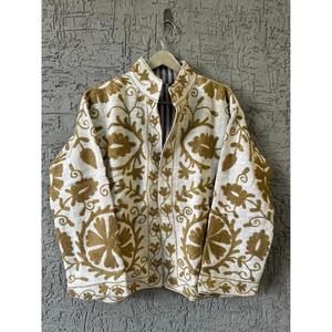 Wholesale Price Elegant Floral Embroidered Unisex Suzani <b>Jacket</b> Stand Collar Full Sleeve <b>Velvet</b> Winter Style Raw Eco-Friendly - Product Image 1