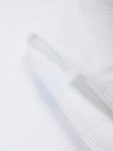 Uniforme de Judo Unisex Blanco con Ribete Azul Claro, 100% Algodón, Transpirable, Ropa de Artes Marciales para Adultos - Product Image 2