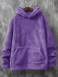 Sweat-shirt à capuche en sherpa pour homme, en molleton de coton, service de marque privée pour les détaillants indépendants - Product Image 3